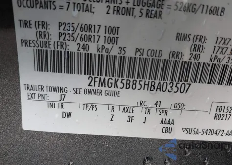 2017 Ford Flex Se z USA, uszkodzony, nr VIN 2FMGK5B85HBA03507